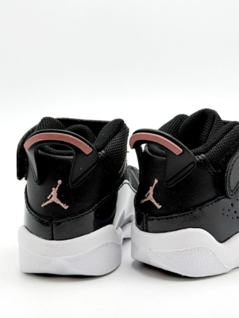 Nike Air Jordan 6 Rings (TD) Toddlers Size 5C Black/White/Rust Pink - Picture 5 of 6